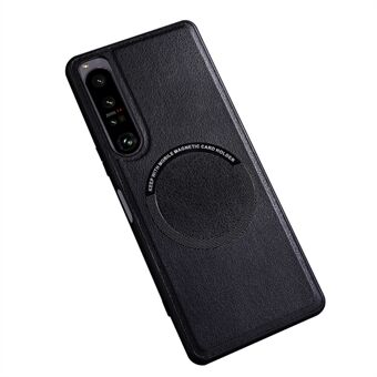 Til Sony Xperia 1 V Magnetic Slim Case PU Læder PC TPU Telefon Cover Kompatibel med MagSafe