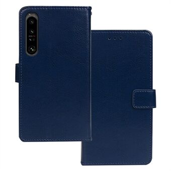 IDEWEI til Sony Xperia 1 V PU læder Stand taske Crazy Horse Texture Pung Cover Telefon Shell