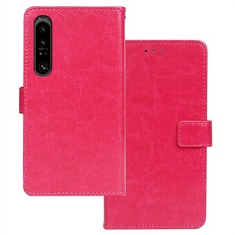 IDEWEI til Sony Xperia 1 V PU læder Stand taske Crazy Horse Texture Pung Cover Telefon Shell