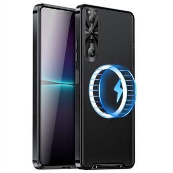 Magic Shield Magnetic Series til Sony Xperia 1 V Slim Case Anti-Drop Metal Frame Telefon Case med Lens Cover Kompatibel med MagSafe