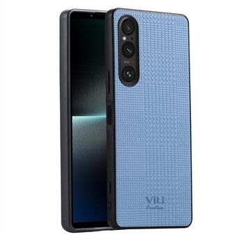 VILI TH-serien Telefonetui til Sony Xperia 1 V, PU læderbelagt PC+TPU Telefonbagside Cover