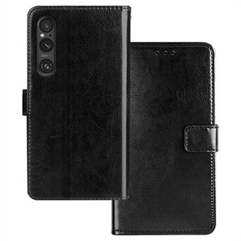 IDEWEI Telefonbeskytter til Sony Xperia 1 V-etui Wallet Stand PU Læder Telefoncover