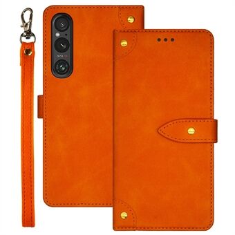 IDEWEI For Sony Xperia 1 V Etui med Kortholder Beskyttende Telefoncover med Stativ