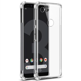 IMAK til Google Pixel 3, Skin Feel Anti-drop TPU Etui + Eksplosionssikker Skærmfilm.