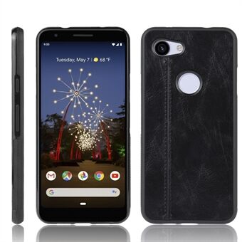 Telefon Etui til Google Pixel 3a, Læderbelagt PC + TPU Hybridskal