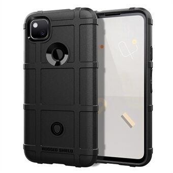 Robust Shield Square Grid Texture TPU Stødsikker Telefoncover til Google Pixel 4A