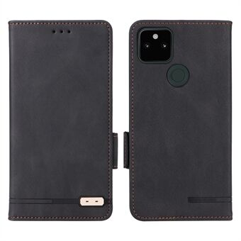 Telefon-etui til Google Pixel 5a 5G PU læder telefon-cover med magnetisk lukning, folio flip-etui med stativ, wallet-funktion og hardware-dekorationer