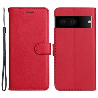 KT Leather Series-2 til Google Pixel 7 Telefon Flip Cover PU-læder Støvafvisende Pung Design Stående Blød Indre TPU Beskyttende Flip Telefontaske med Rem