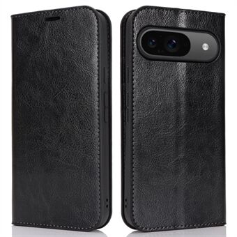 Til Google Pixel 9 / 9 Pro-etui Crazy Horse teksturspaltet lædervallettelefoncover.