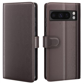 For Google Pixel 8 Pro-etui Ægte Splitlæder Flip-telefoncover