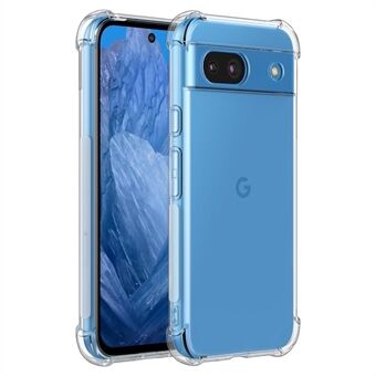 For Google Pixel 8a Clear Case Four Corners Airbag Protective TPU Phone Cover:

Til Google Pixel 8a Clear Case Fire Hjørner Airbag Beskyttende TPU Telefon Cover