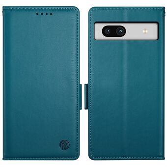 DF-010 Til Google Pixel 7a-etui med dobbelt magnetiske spænder i PU-læder, omvendt telefoncover.