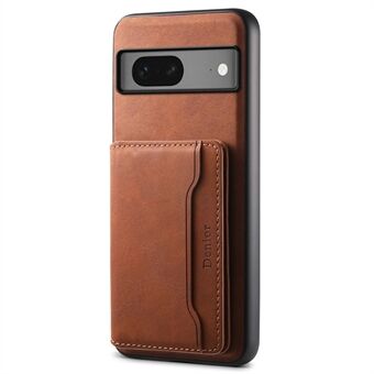 DENIOR D13 til Google Pixel 7 5G-etui Magnetisk kortholder Kickstand Læder Bagside Telefoncover