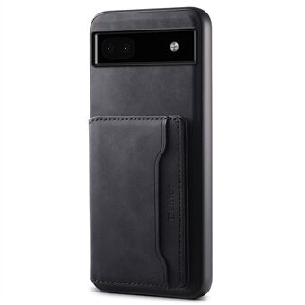 DENIOR D13 til Google Pixel 6a Kickstand etui PU+PC+TPU Telefoncover Aftagelig kortpose