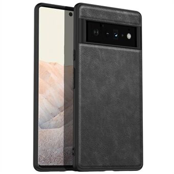 Til Google Pixel 6 Pro 5G Anti-ridse Telefon Taske Retro PU Læderbeklædt TPU+PC Telefon Beskyttelsescover