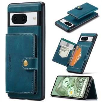 JEEHOOD J01 for Google Pixel 8a Etui Læder + TPU Retro Telefon Cover Aftagelig Magnetisk Kortholder Bagpå