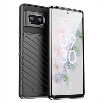 Til Google Pixel 7 5G Thunder Series Twill Texture Tyktet TPU-etui Anti-rids Mobilcover