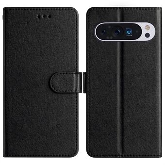 Til Google Pixel 9 / 9 Pro Etui Silke Tekstur Anti-Fald Læderpung Stand Smartphone Cover