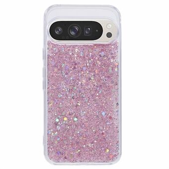 For Google Pixel 9 Pro XL Etui Stødsikkert Blødt TPU Telefoncover Glitrende Design