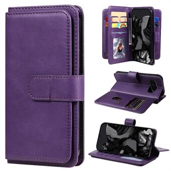 KT Multi-funktionelle Serie-1 Til Google Pixel 9 Pro XL Etui med 10 Kort Holder Stand Folio PU Lædertelefon Cover