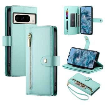 DF-011 Til Google Pixel 8 Pro Etui Kortlommer PU Læder Lynlås Lomme Telefoncover