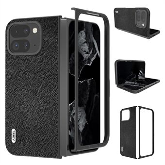 ABEEL Til Google Pixel 9 Pro Fold 5G Telefon Cover Litchi Tekstur Ægte Kohud Læder Hard PC Etui