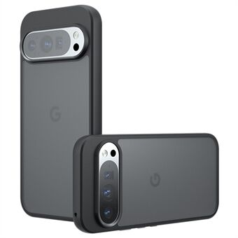 Til Google Pixel 9 Pro / Pixel 9 Etui Skin-Touch TPU+PC Mat Telefonskal, Transparent Sort