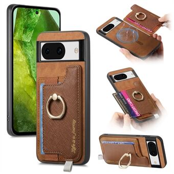 B5 Til Google Pixel 8a Etui 2-i-1 Magnetisk Aftagelig Kortholder Læder+TPU Telefoncover