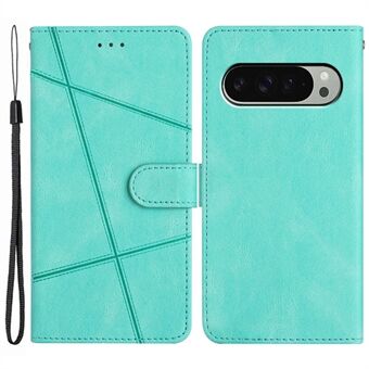 Til Google Pixel 9 Pro XL Etui Crazy Horse Tekstur PU Læder Pung Stativ Telefon Cover