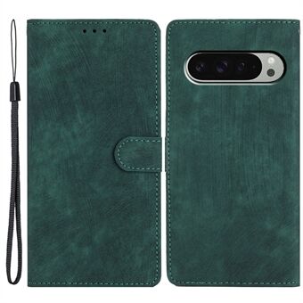 For Google Pixel 9 Pro XL Etui med Kortlommer Skin-Touch PU Læder Telefon Cover Stand