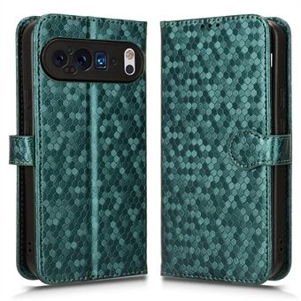 Til Google Pixel 9 Pro XL Pung Etui Dot Mønster Prægning PU Læder Telefon Cover