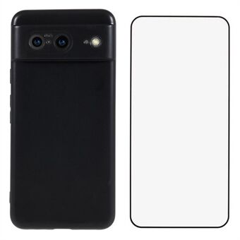 WANLONFENG MS Series til Google Pixel 8 TPU Cover Mat Bagside Med Hærdet Glas