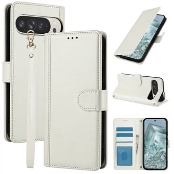 SY-003 Til Google Pixel 9 Pro / Pixel 9 Etui PU Læder Stand View Telefon Wallet Cover med Håndrem