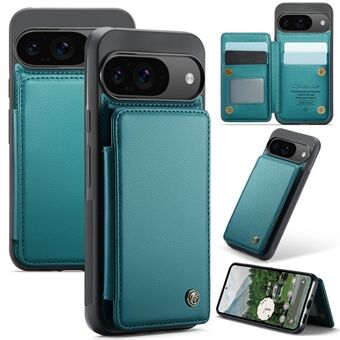 CASEME C22-serie til Google Pixel 9 / Pixel 9 Pro-etui Læder+TPU-cover RFID-blokerende kortslots