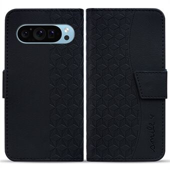 Til Google Pixel 9 / Pixel 9 Pro Etui Rhombus Mønster Læder Tegnebog Telefon Cover