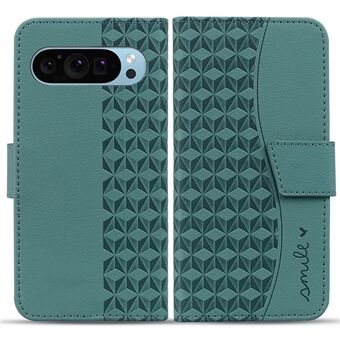 For Google Pixel 9 Pro XL Etui Rombemønster Læder Tegnebog Telefoncover