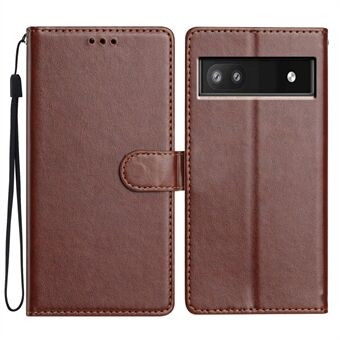 Til Google Pixel 8a Læder Telefon Etui Pung Stativ Cover med Handy Strop