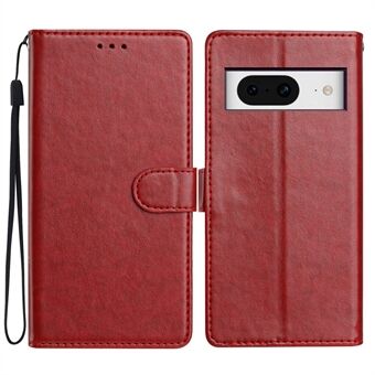 Til Google Pixel 8 Læder Telefon Etui Wallet Stand Cover med Praktisk Rem