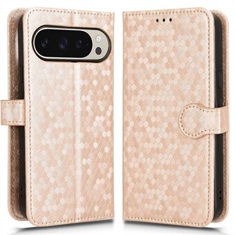 Til Google Pixel 9 / Pixel 9 Pro Pung Etui Dot Mønster Prægning PU Læder Telefon Cover