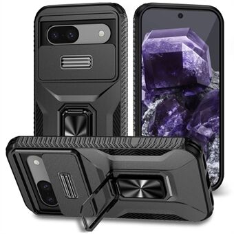 Til Google Pixel 8a Etui Camshield Kickstand TPU+PC Skridsikker Telefoncover