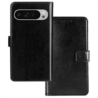 IDEWEI Til Google Pixel 9 Pro XL Telefon Etui Kortholdere Læder Cover Crazy Horse Tekstur