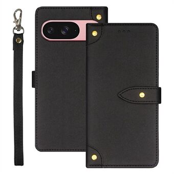 IDEWEI Til Google Pixel 9 / 9 Pro Stand Case PU Læder Telefon Cover med Kortlommer - Sort