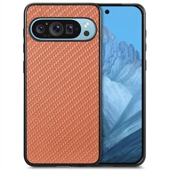 For Google Pixel 9 / Pixel 9 Pro Etui Carbon Fiber Textur PU+PC+TPU Telefon Cover