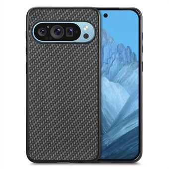 Til Google Pixel 9 Pro XL Cover Karbonfiberstruktur PU+PC+TPU Telefoncover