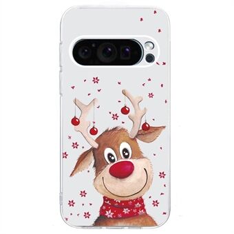 Til Google Pixel 9 Pro XL Etui Julemønster Print Blødt TPU Telefonbeskytter