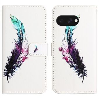 Til Google Pixel 9a Etui Mønster Print PU Læder Tegnebog Telefon Cover Cross Tekstur