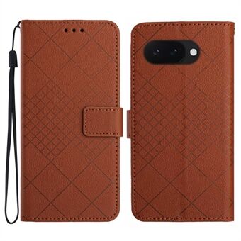 HT06 Til Google Pixel 9a Tegnebogs Telefon Etui Præget PU Læder Flip Folio Cover