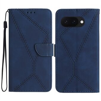 HT05 Til Google Pixel 9a Etui Skind-touch Linjer PU Læder Flip Telefon Cover