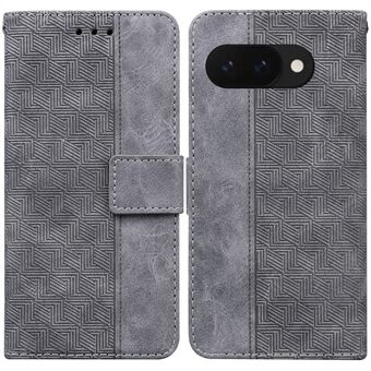 Til Google Pixel 9a Etui Geometri Mønster Læderpung Telefon Cover