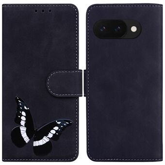 Til Google Pixel 9a Stand Cover PU Læder Telefon Etui med Sommerfugl Print